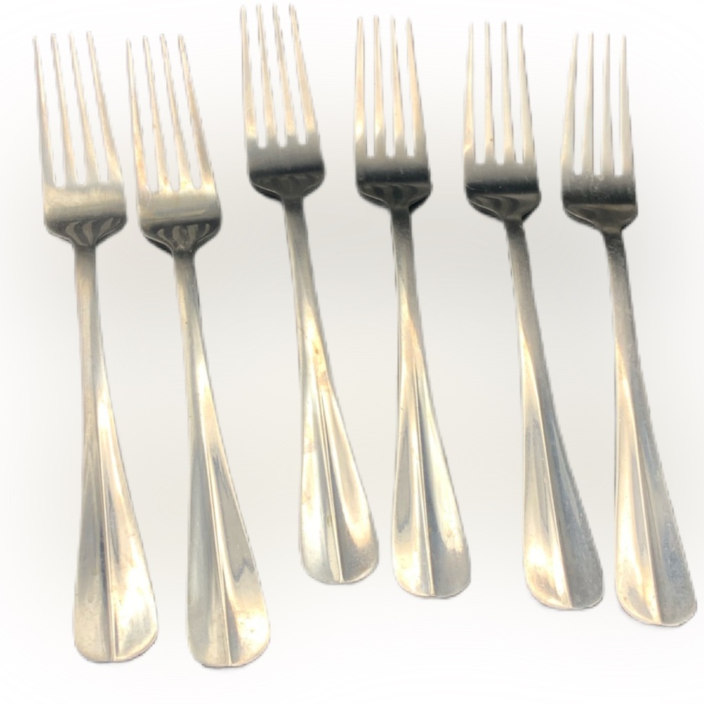 Vintage International Silver Plate Flatware Lot of 6 Forks China Stamped